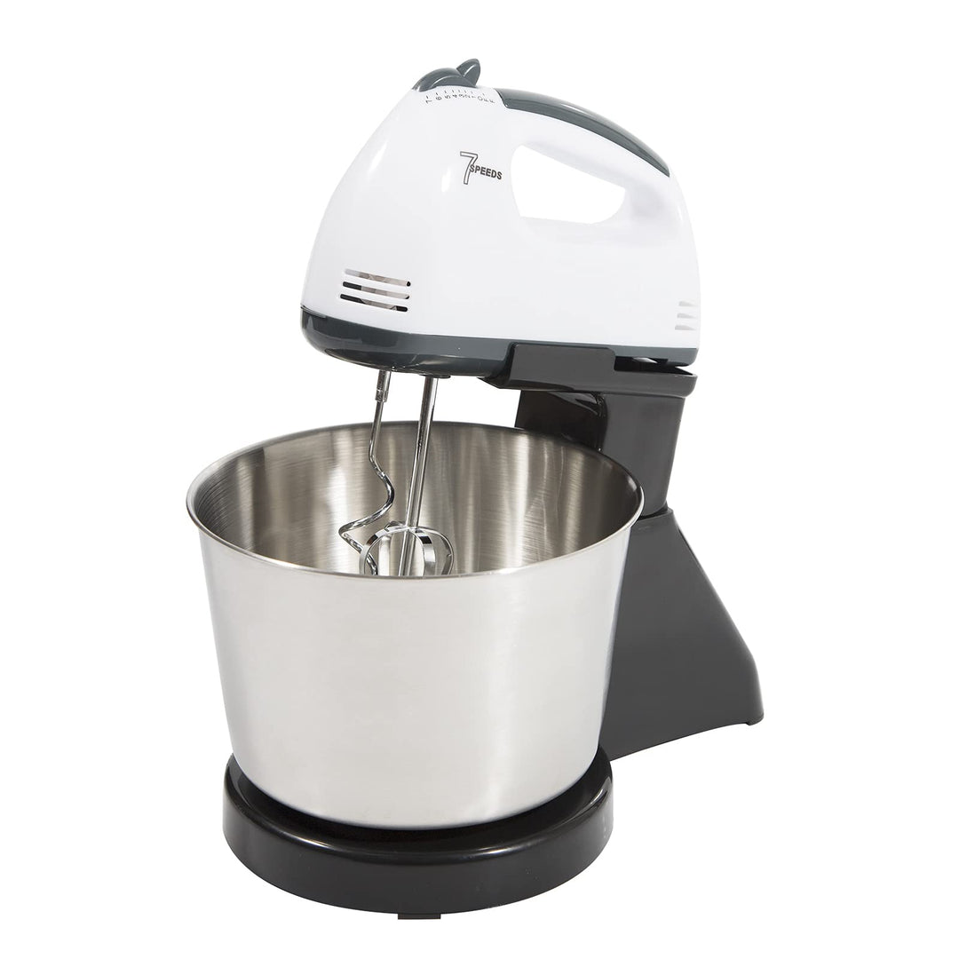 Küchenmaschine Knetmaschine 7 Geschwindigkeiten Standmixer Kuchenmixer mit 2 Rührstäbchen Edelstahl