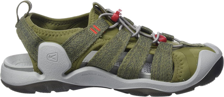 KEEN Herren CNX 2 Sandalen 42 EU Olive Drab Red Carpet, 42 EU Olive Drab Red Carpet