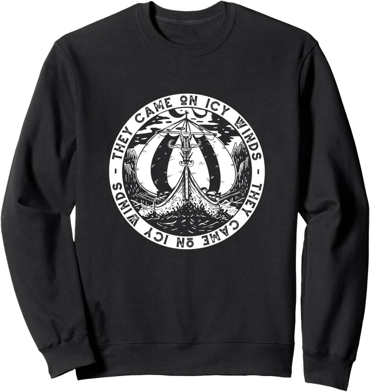 Wikinger-Langschiff-Kunstwerk für einen Wikinger-Krieger Sweatshirt
