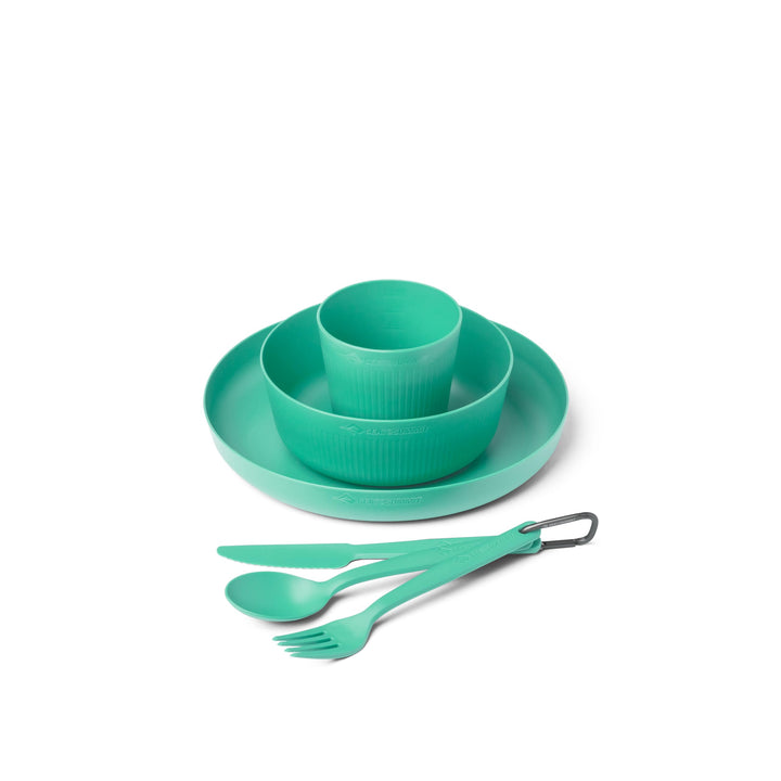 Camp Dinnerware Set w/Mesh Sack - [6 Piece]