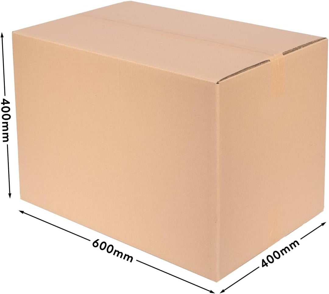 25 Faltkartons 600x400x400mm braun KK 107 2 wellig rechteckige Versandkartons | DHL 5 Kg Paket | DPD