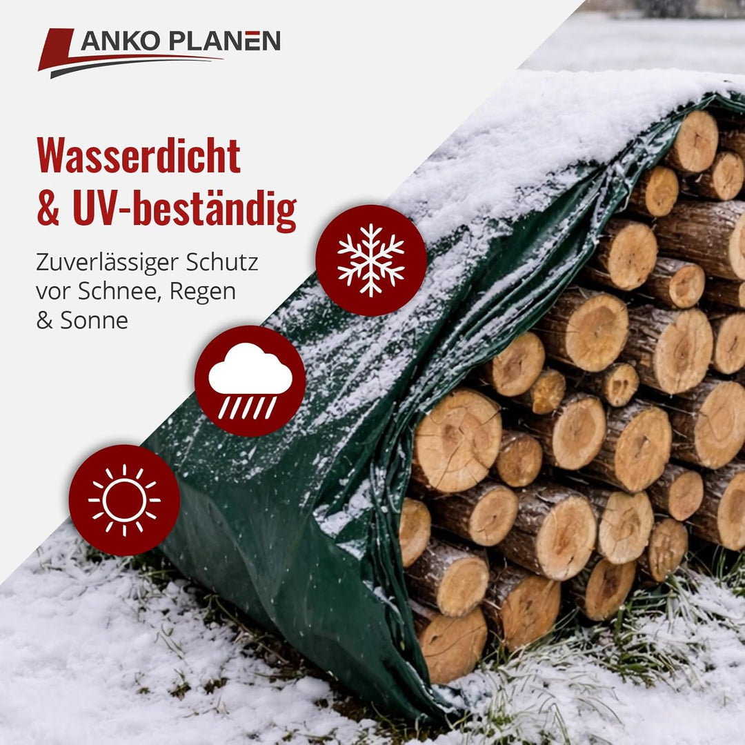 ANKO PLANEN PVC Abdeckplane 700 g/m² schwer wasserdicht UV-beständig reissfest – Matte LKW Plane für