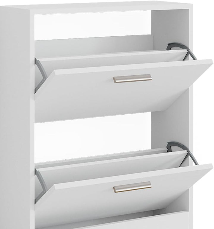 Vicco Schuhschrank Gizmo, Weiss, 59 x 72.5 cm 2 Fächern, zur Aufbewahrung von Schuhen und kombinierb