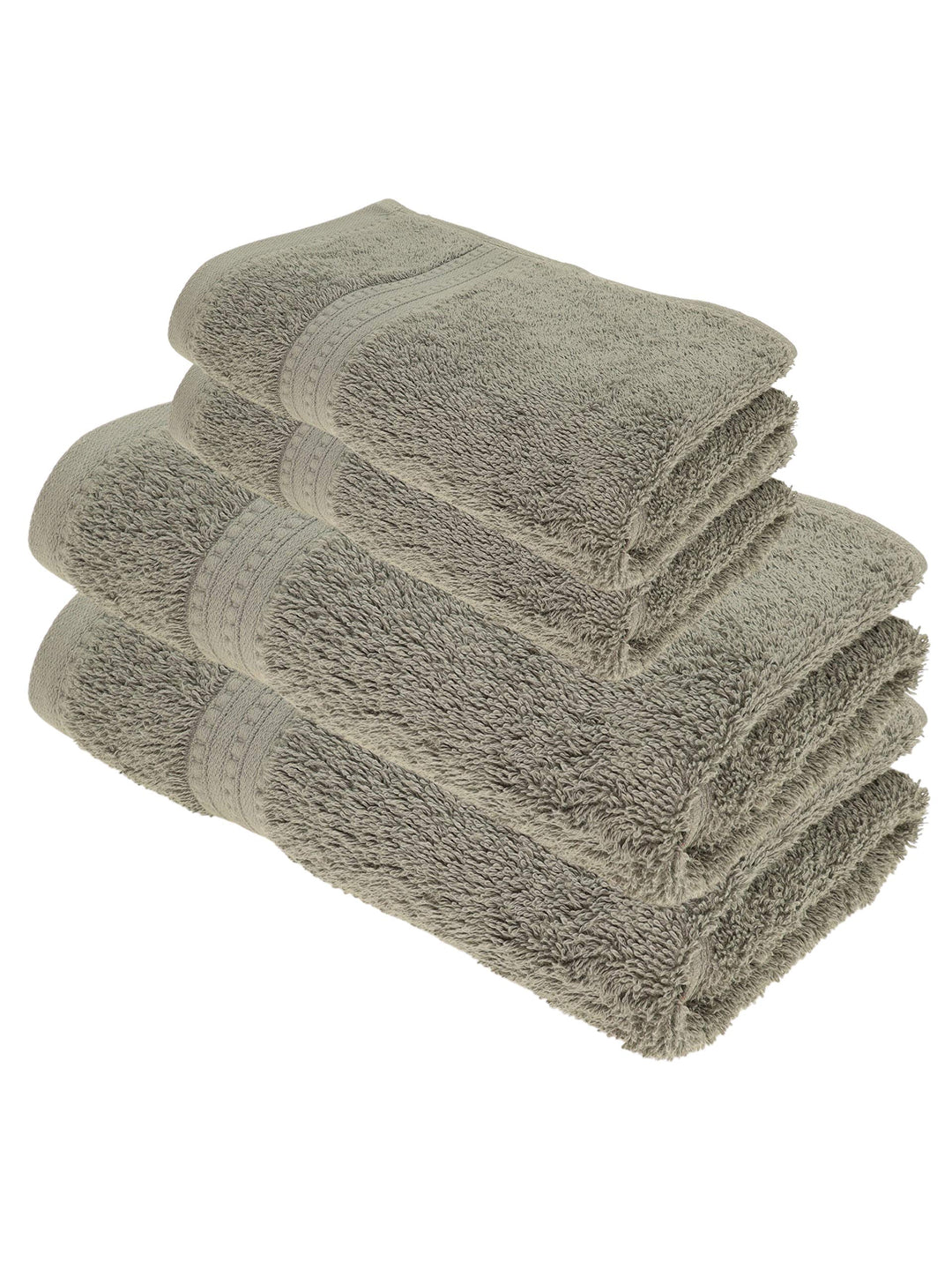Julie Julsen Bio Duschtuch-Set 4 TLG. 2 Dusch- 2 Handtücher Silbergrau 100% Baumwolle Frotte 550g/m²