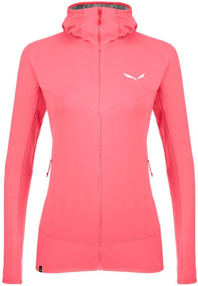 Salewa Damen *Light Micro Pl W Fz HDY Sweatshirt, 42 Calypso Coral Mel/6200