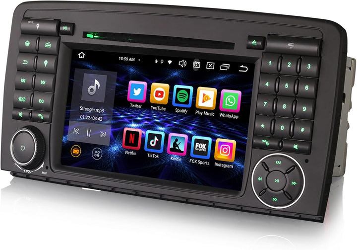Erisin 8-Kern 4GB RAM+64GB ROM Android 14 Autoradio Bluetooth GPS Navi für Mercedes-Benz R-Klasse W2