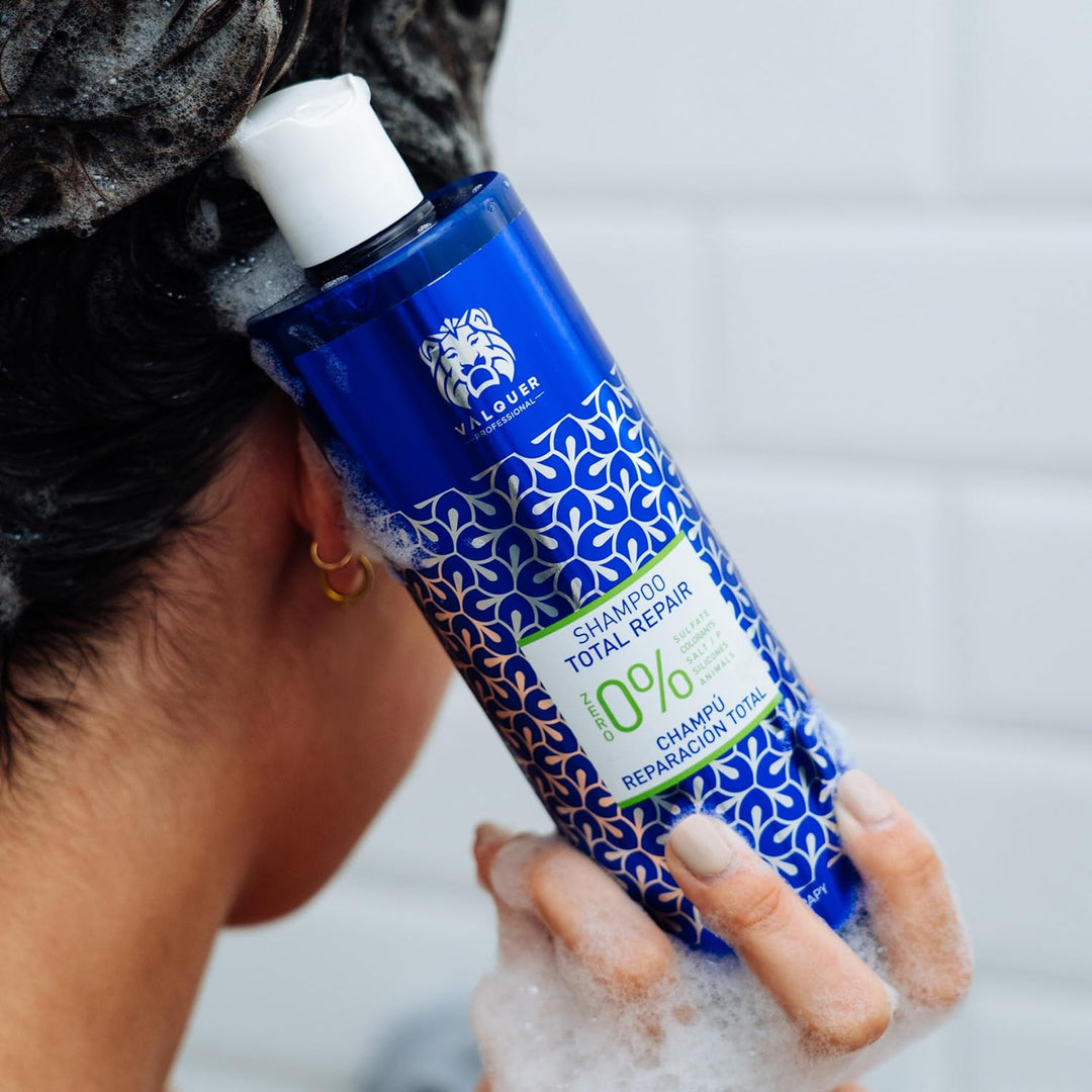 Valquer Professional Hair Pack Total Reparatur für strapaziertes Haar: Zero% Shampoo 400 ml + Eiseff