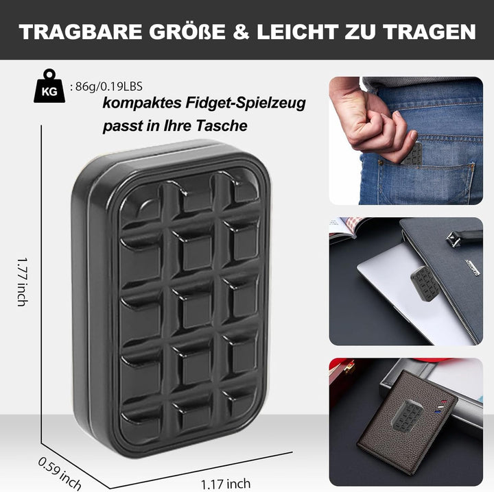 Vitoki Metall-Fidget-Slider für Erwachsene, magnetisches Fidget-Spielzeug mit All-Slide zur Linderun