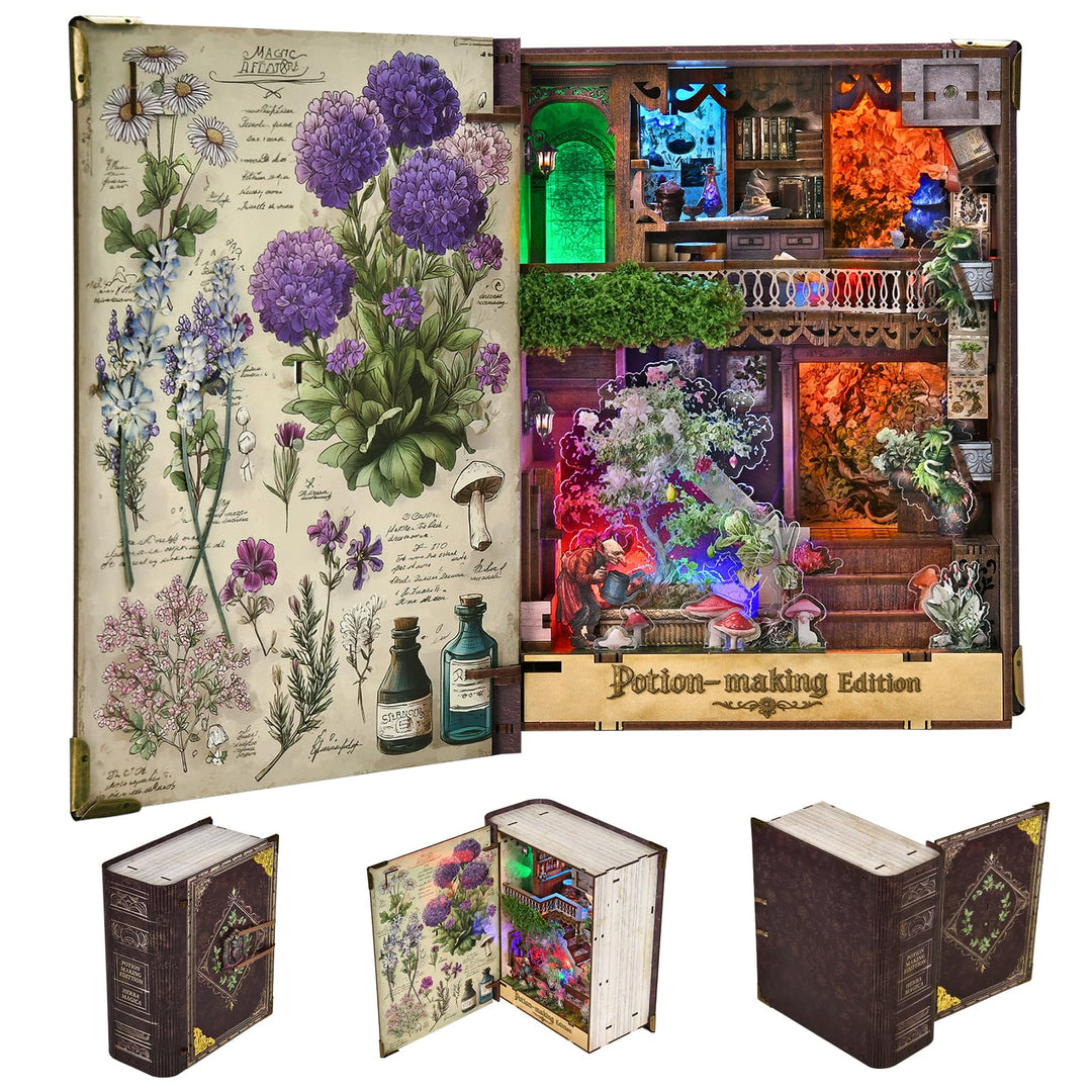 MiniCity DIY Book Nook Kit, Miniatur Puppenhäuser Haus Kit, Bookshelf Decor, Bücherecke, Booknook Hä