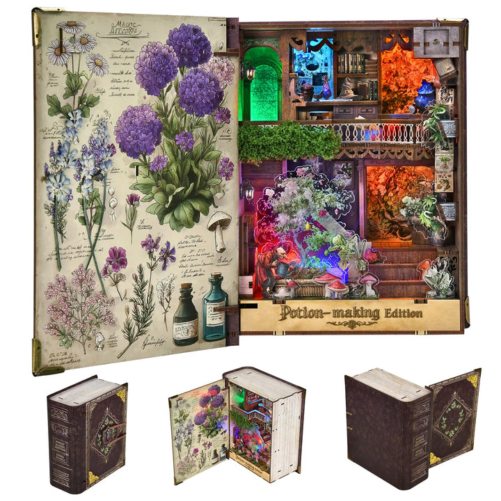 MiniCity DIY Book Nook Kit, Miniatur Puppenhäuser Haus Kit, Bookshelf Decor, Bücherecke, Booknook Hä