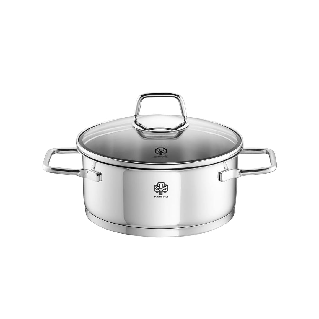 Schulte-Ufer 64006-20 Bratentopf Wega, Silber 20 cm Durchmesser, 20 cm Durchmesser