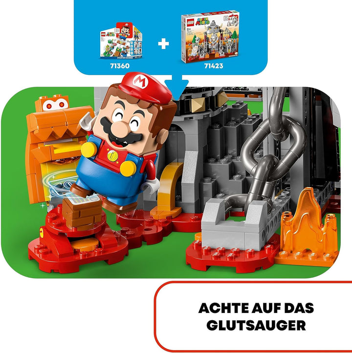 LEGO 71423 Super Mario Knochen-Bowsers Festungsschlacht – Erweiterungsset, Spielzeug mit 5 Charakter