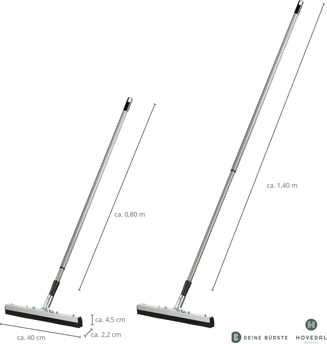 Wasserschieber 40 cm mit Stiel, Bodenabzieher Wasserabzieher Gummiabzieher, Wasser Abzieher Schieber
