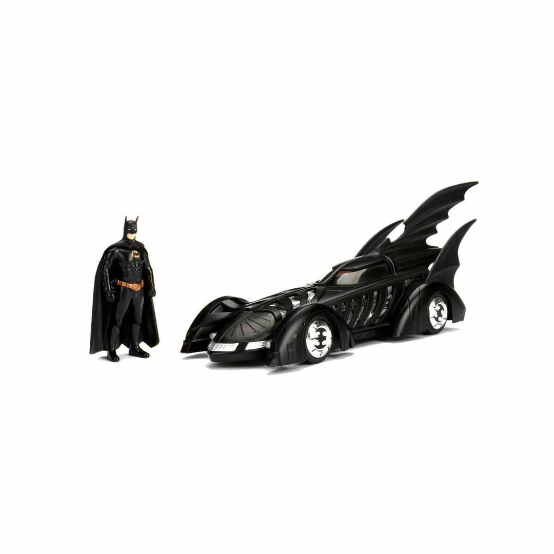 Jada Toys 253215003 Batmobil 1995, hochdetailiertes 1:24 Modellauto inkl. Batman-Figur, Cockpit und