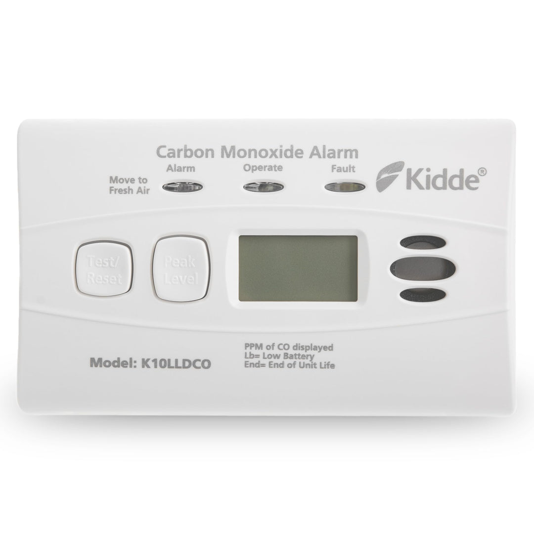 Kidde 10LLDCO Kohlenmonoxid Alarm Digital Display mit versiegelten Akku, Standard Alarm