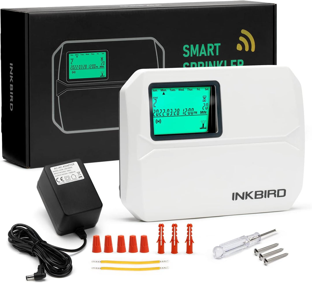 Inkbird bewässerungscomputer,IIC-800-WIFI 8 Zonen Programmiergerät Bewässerungssystem Saisonale Anpa