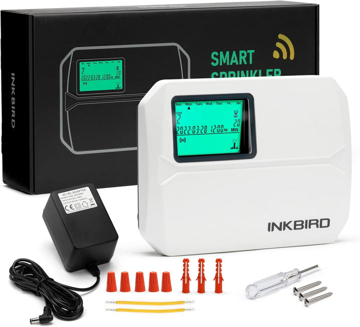 Inkbird bewässerungscomputer,IIC-800-WIFI 8 Zonen Programmiergerät Bewässerungssystem Saisonale Anpa