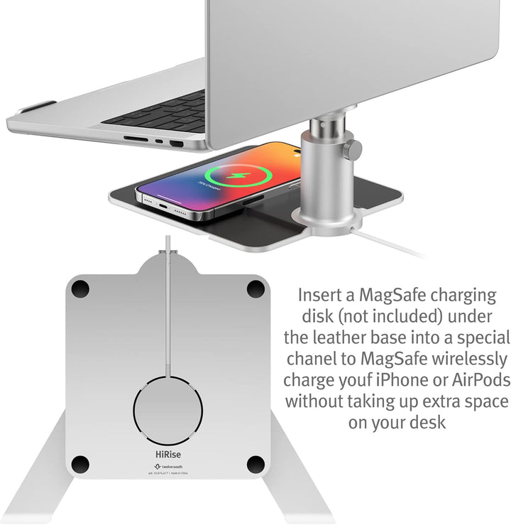 Twelve South HiRise Pro für Laptops und MacBooks | Ergonomischer, höhenverstellbarer Ständer mit kab