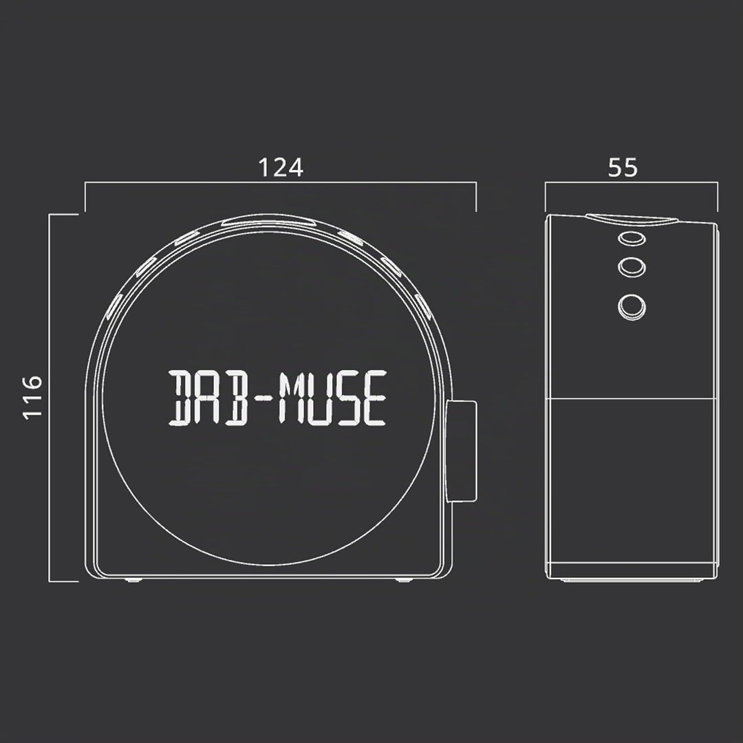 MUSE M-185CDB schwarz Uhrenradio DAB+ DUAL-Alarm Radiowecker digital