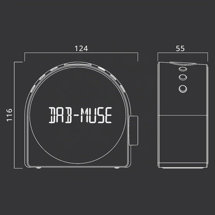 MUSE M-185CDB schwarz Uhrenradio DAB+ DUAL-Alarm Radiowecker digital