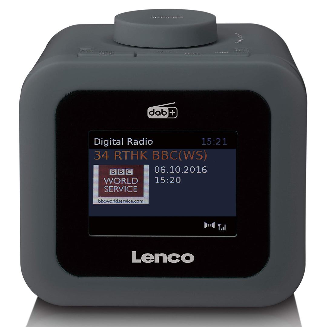 Lenco CR-620 DAB+ Uhrenradio - Radiowecker mit 3“ TFT Farbdisplay - PLL FM - 40 Senderspeicher für F