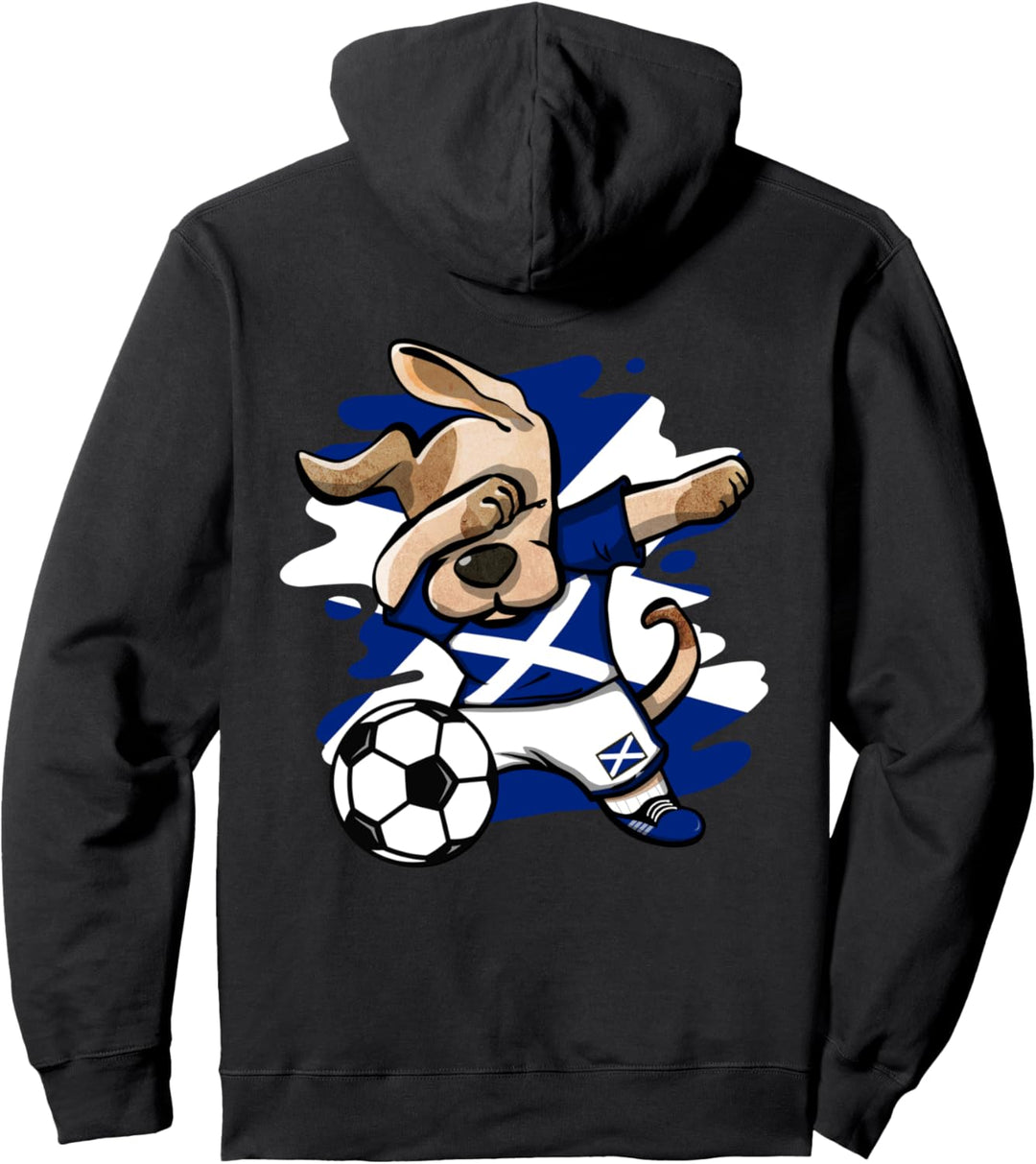 Dabbing Dog Schottland Fussball Fans Trikot Schottischer Fussball Pullover Hoodie