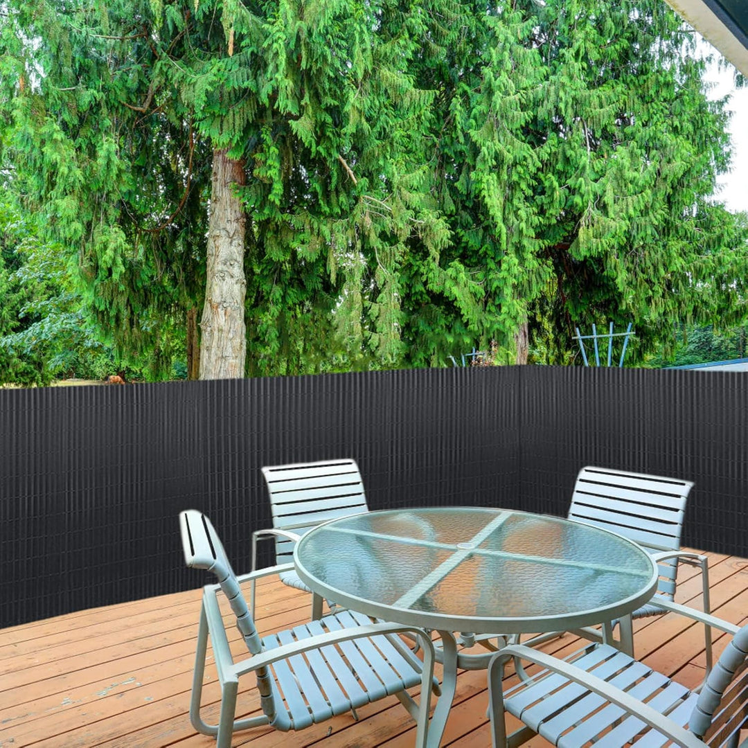 YUENFONG 160x500cm Sichtschutzmatte PVC Sichtschutzzaun Windschutz Gartensichtschutz mit Kabelbinder