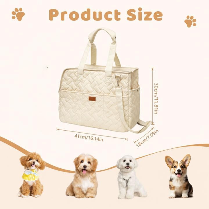 Hundetasche für Kleine Hunde Tragetasche Hund Hundetragetasche bis 5kg Hundetransporttasche 41 x 30