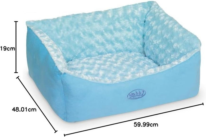 Nobby Komfort Bett eckig "ARUSHA" blau L x B x H: 60 x 48 x 19 cm blau 60 x 48 x 19 cm, blau 60 x 48