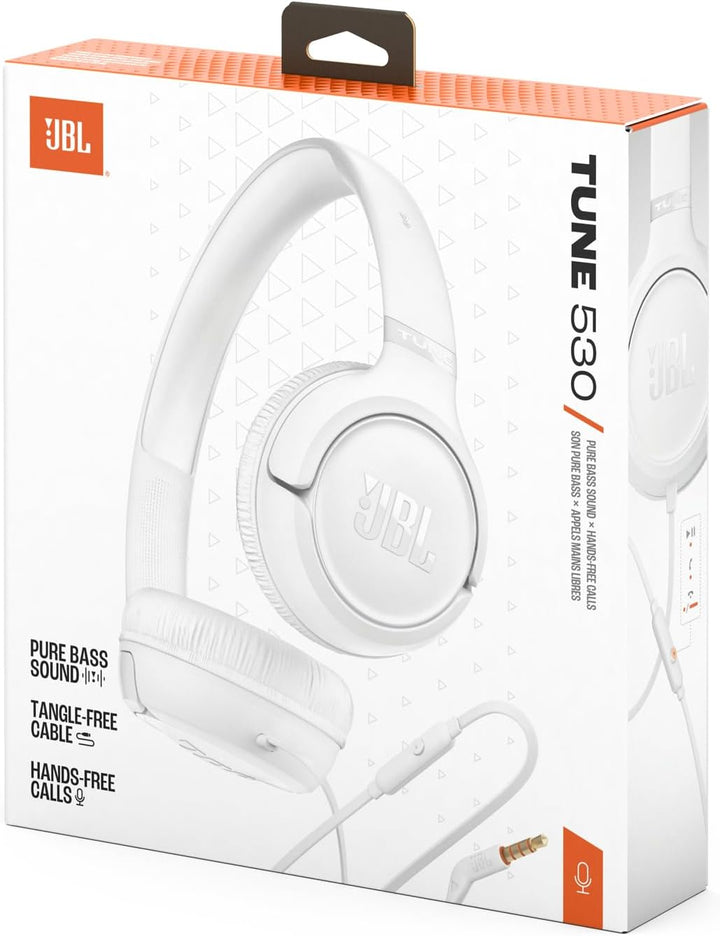 JBL Tune 530 Comfort-Fit Wired On Ear Kopfhörer mit Mikrofon, JBL Reiner Bass-Sound, EQ-Voreinstellu