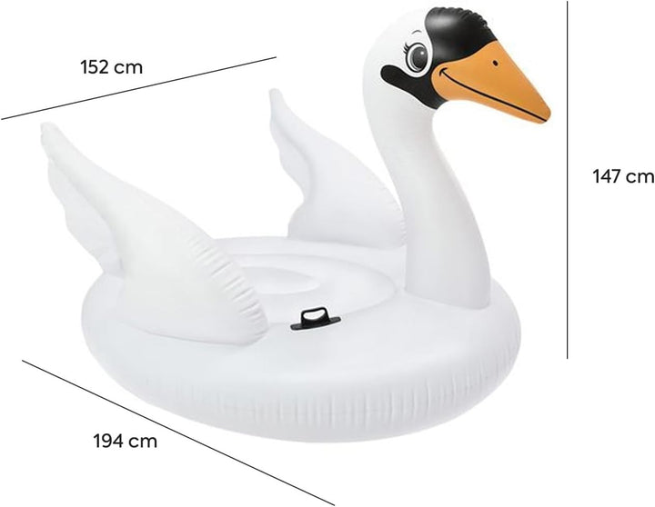 Intex 56287 Swan Island Aufblasware, Schwan, Weiss-Schwarz-Orange, 5.Grande, 5.Grande