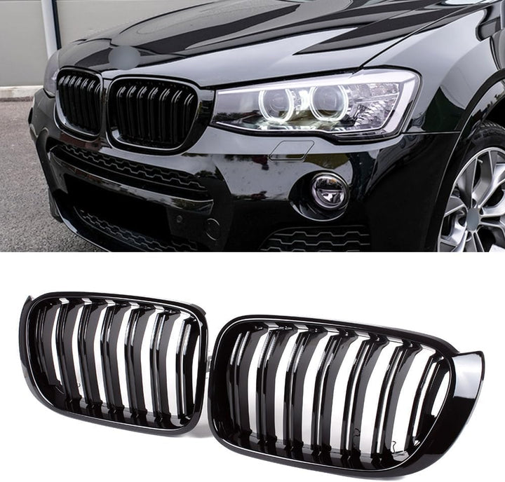 Gangying F25 Nieren Schwarz Kühlergrill für BMW X Serie X3 X4 F25 F26 Grill 2014-2018 ABS glänzend s