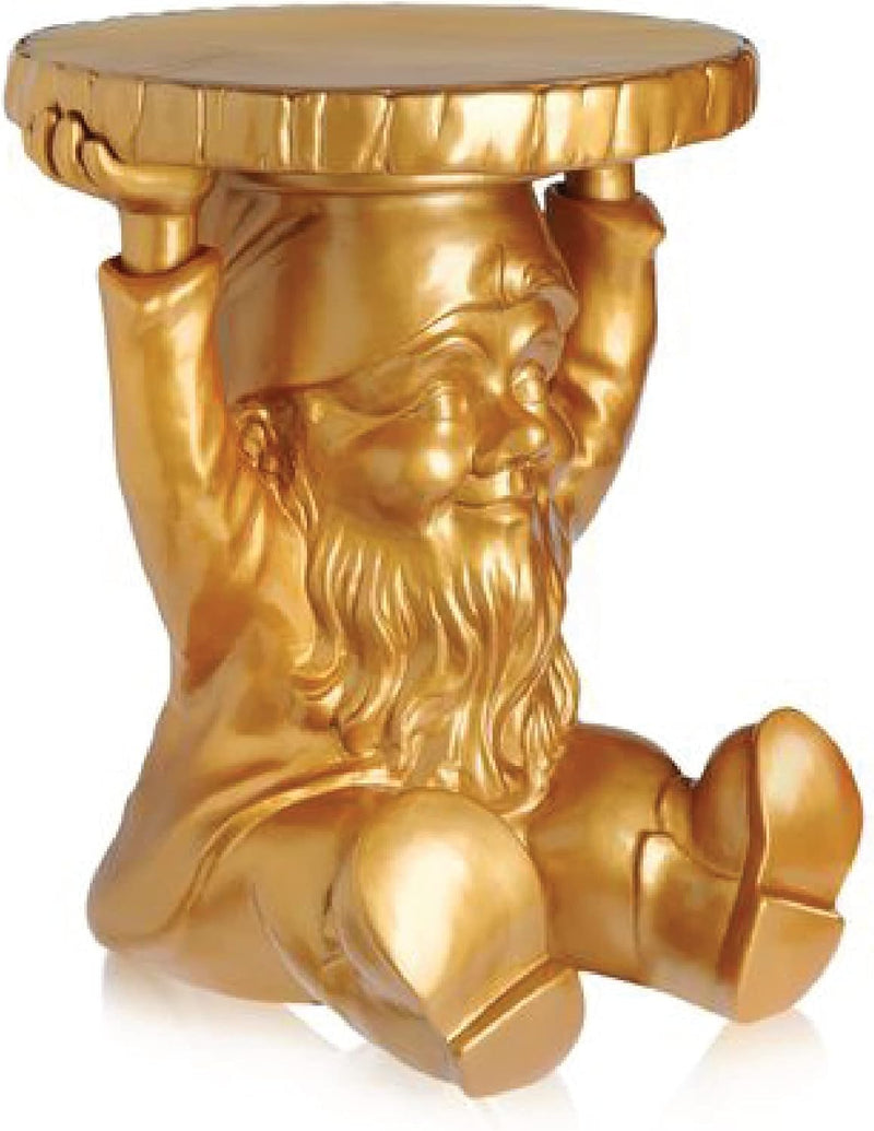 Kartell 883195 Gartenzwerg-Hocker Gnome Attila, gold, 40 x 44 x 40 cm, Attila
