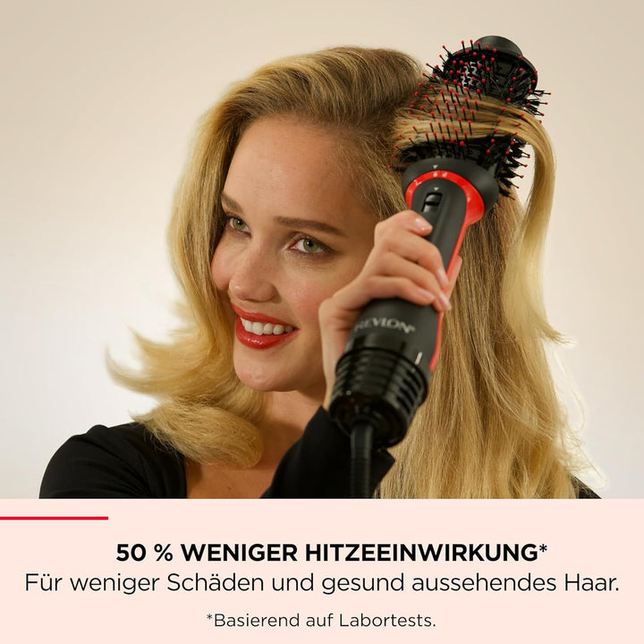 REVLON PROFESSIONAL One-Step Volumiser Plus (Abnehmbarer Kopf, Keramik-Titan-Platte, Gemischte Styli