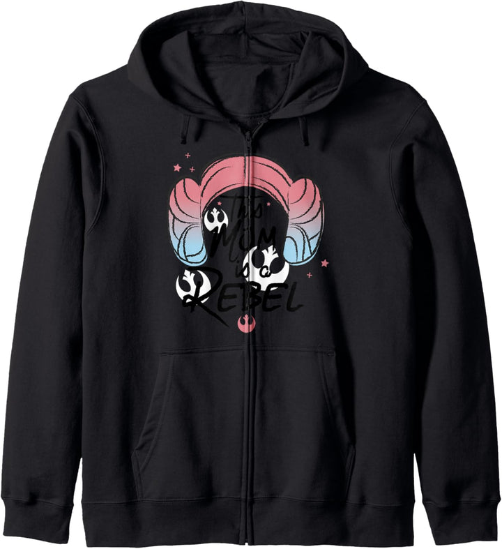 Star Wars This Mom Is A Rebel Princess Leia Hair Kapuzenjacke