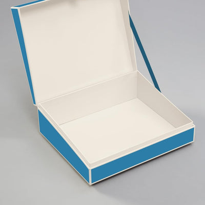 Semikolon 364102 Dokumentenbox – Aufbewahrungs-Box für Dokumente A4 – 31,5 x 26 x 10 cm – azzurro he