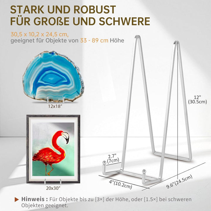 Staffelei Aufsteller Teller Ständer Gross - Tellerständer Metall für schwere Dekoteller - Superhoher