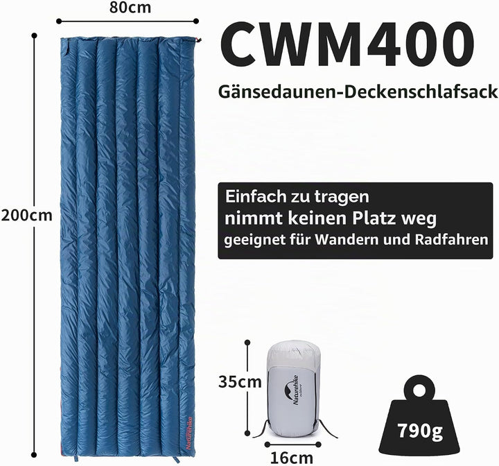 Naturehike Daunenschlafsack Ultraleicht Schlafsack Kompakte Tragbar Umschlag 650 FP 3-4 Jahreszeiten