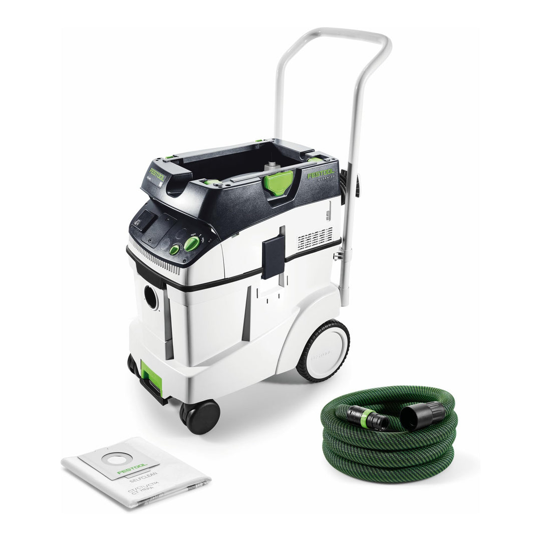 Festool Absaugmobil CTL 48 E CLEANTEC (mit Hauptfilter, SELFCLEAN Filtersack, Saugschlauch glatt Ø 2