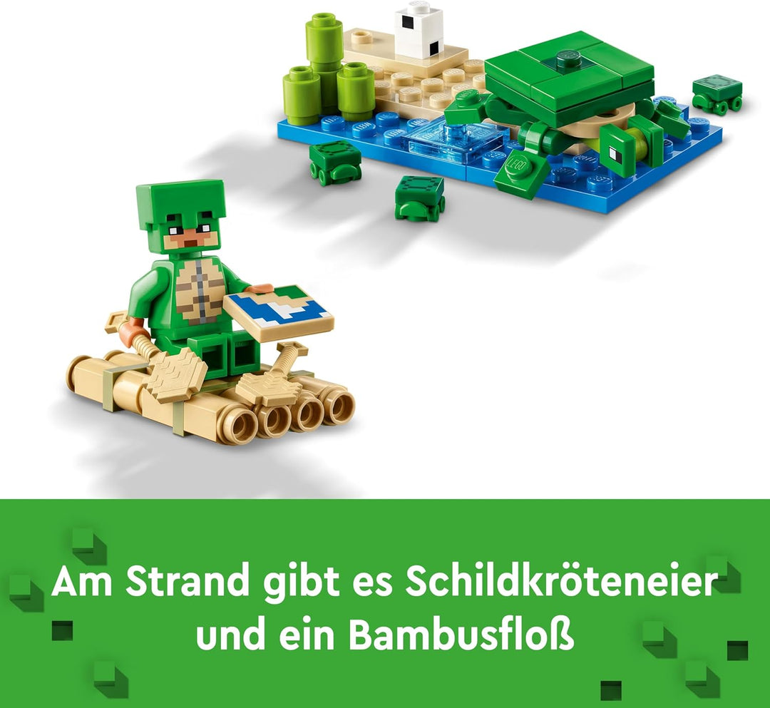 Lego Minecraft Das Schildkrötenstrandhaus, Spielzeug-Haus mit Zubehör für Mädchen und Jungen ab 8 Ja