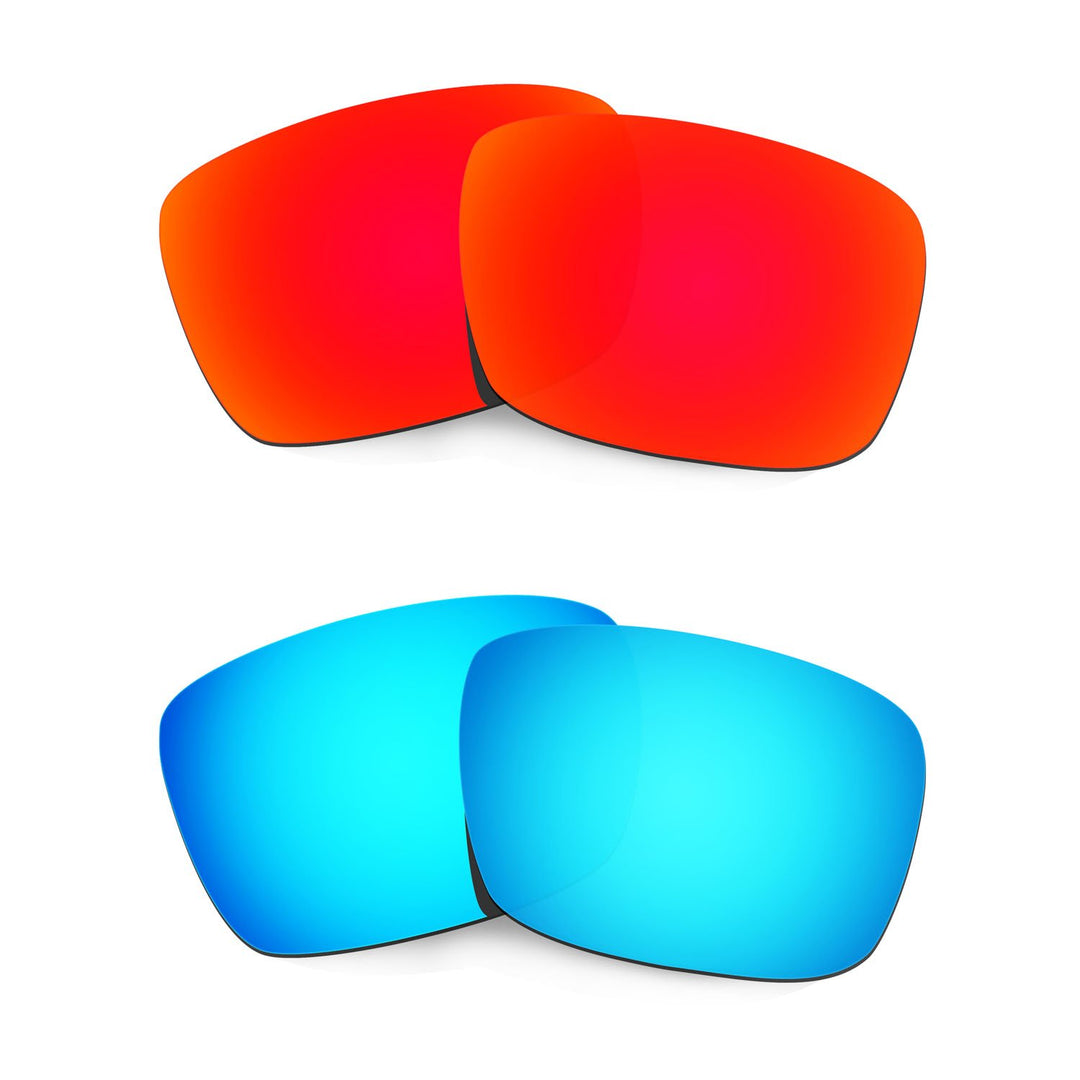 HKUCO Plus Mens Replacement Lenses For Oakley Fuel Cell Sunglasses Red/Blue Polarized