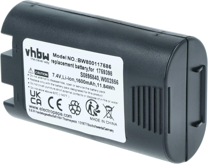 vhbw 2X Akku Ersatz für Dymo W002856, 1759398, S0895840 für Drucker Kopierer Scanner Etiketten-Druck