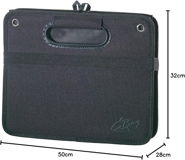 CBag schwarz - Robuste Auto-Faltbox | Stabilität | Geräumige Kofferraumtasche | Sekundenschnell Gefa