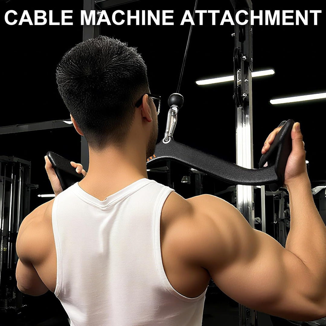 Ergonomic Design Lat Pull down Bar Grip Handle, Lat Pulldown Attachments, Strength Trainer for Athle