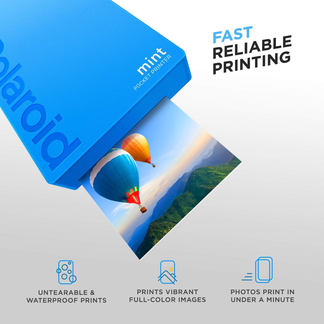 Polaroid Mint: Taschendrucker mit Zink-Papier. Bluetooth für Android- und iOS-Geräte. Druckt in selb