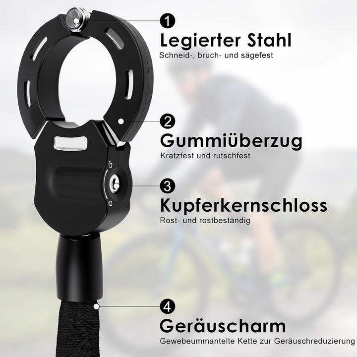 Dreamhigh® Serratura per Monopattino, Chiusura A Mano per Scooter E, Spessore 6 mm, per Scooter, Bic