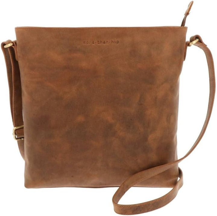 More Than Hip Bryony Schultertasche Damen - Vintage Umhängetasche aus Öko Leder Damentasche Crossbod