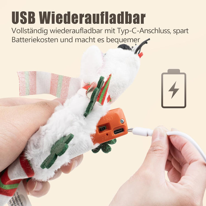 Migipaws Katzenspielzeug,elektrisch Maus-Spielzeug,berührungsaktiviertes Spielzeug mit wedelndem Sch