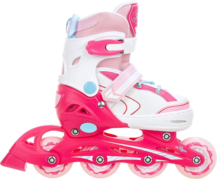 3in1 Inline Skates Inliner/Triskates/Rollschuhe Raven Lia/Loret verstellbar mit LED Leuchtrad 27-30