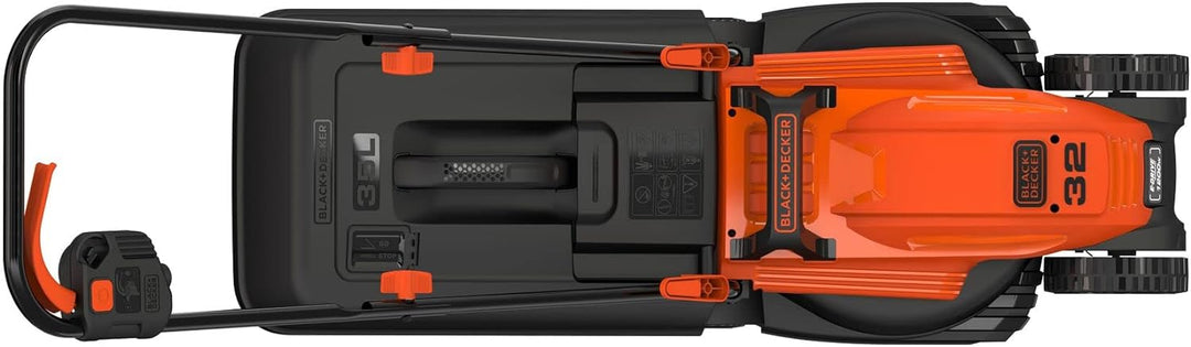 Black+Decker Elektro-Rasenmäher (1.200 W, 32cm Schnittbreite, 3-fach axial Schnitthöhenverstellung,